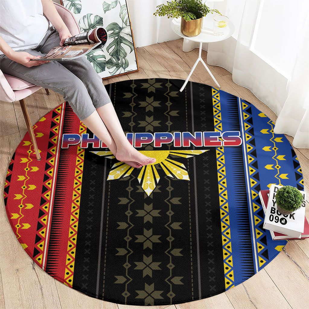 Philippines Filipinos Round Carpet Igorot Tribal Inspiration Pattern Style