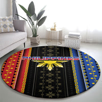 Philippines Filipinos Round Carpet Igorot Tribal Inspiration Pattern Style