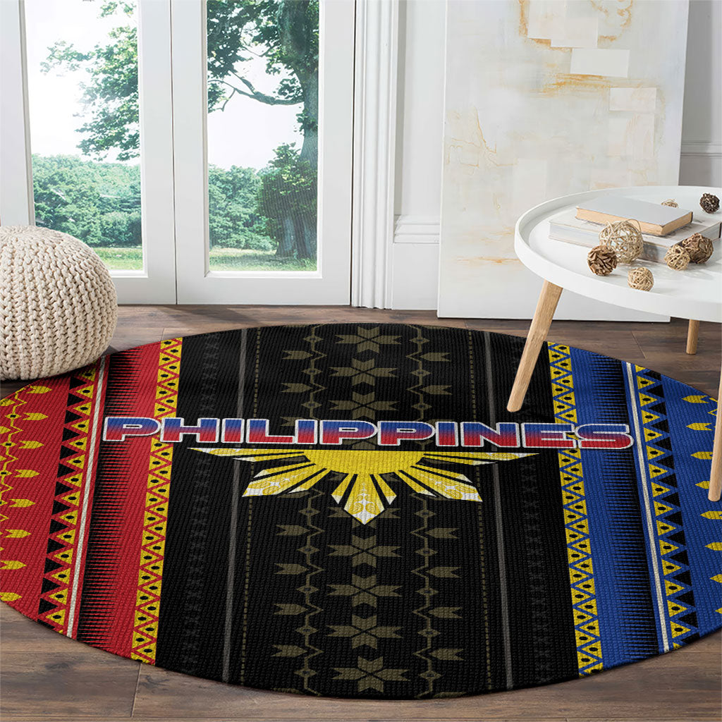 Philippines Filipinos Round Carpet Igorot Tribal Inspiration Pattern Style