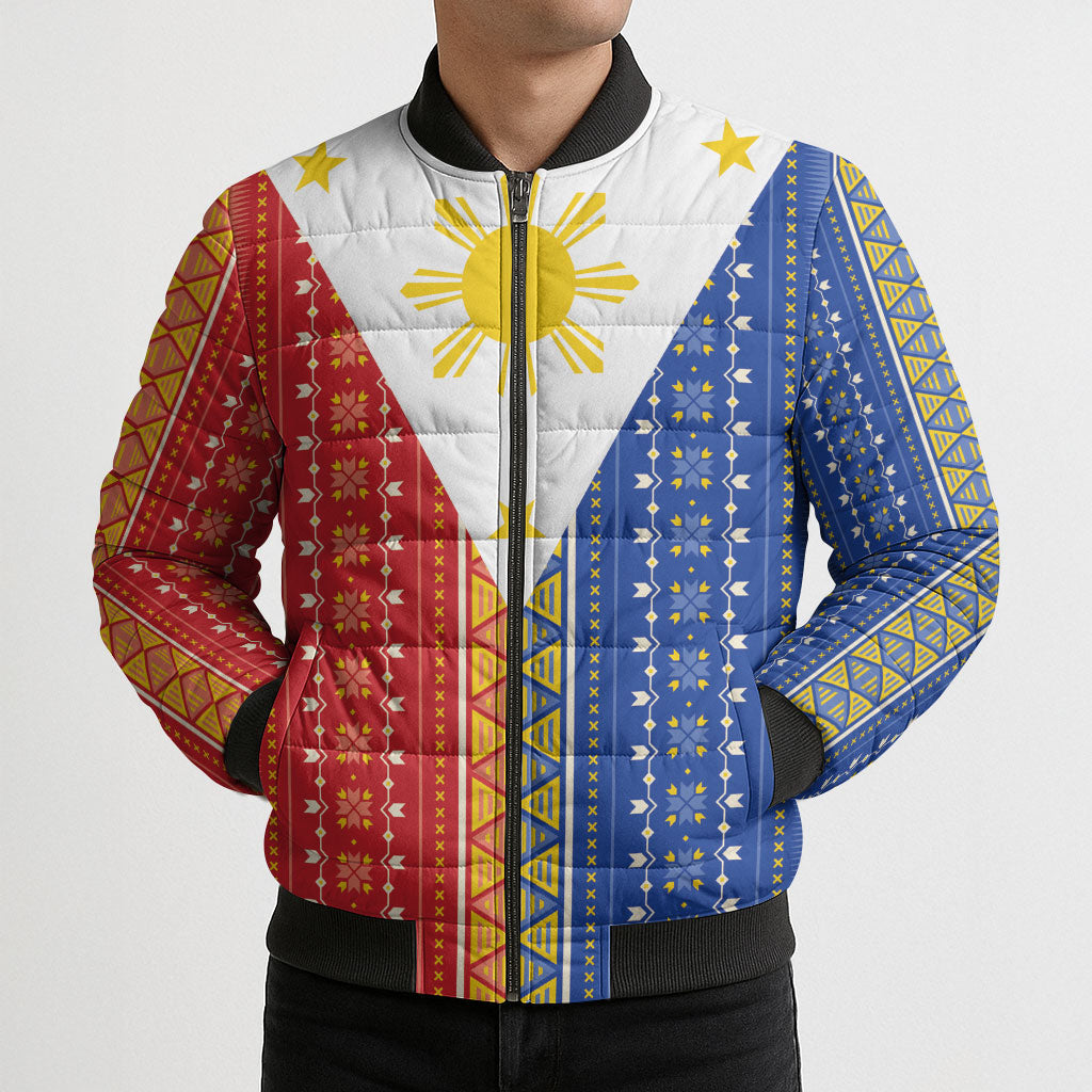 Philippines Sun Bomber Puffer Jacket Igorot Tribal Inspiration