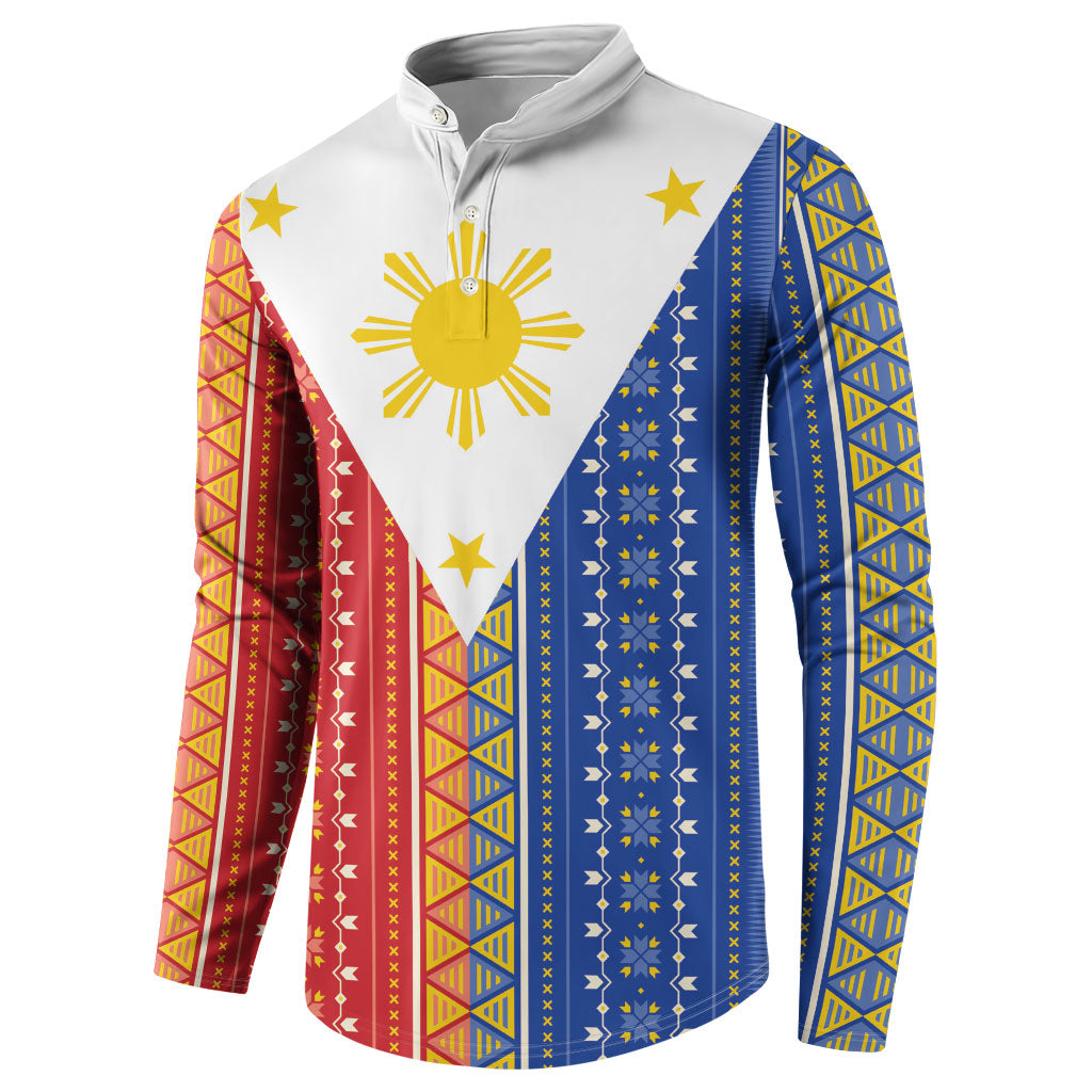 Philippines Sun Button Sweatshirt Igorot Tribal Inspiration