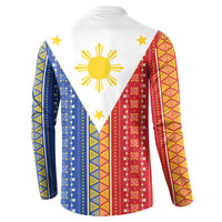 Philippines Sun Button Sweatshirt Igorot Tribal Inspiration