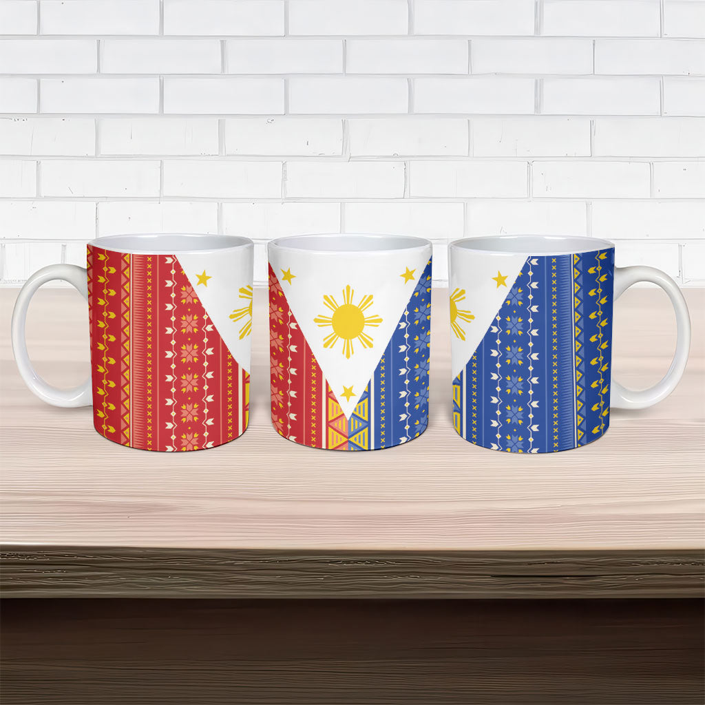 Philippines Sun Ceramic Mug Igorot Tribal Inspiration