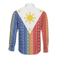 Philippines Sun Long Sleeve Button Shirt Igorot Tribal Inspiration