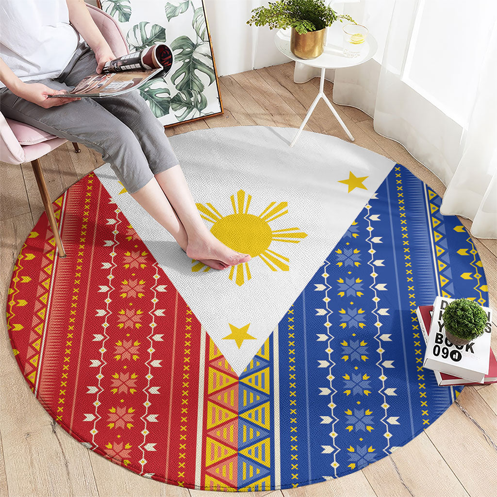 Philippines Sun Round Carpet Igorot Tribal Inspiration