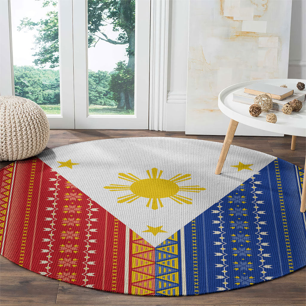 Philippines Sun Round Carpet Igorot Tribal Inspiration