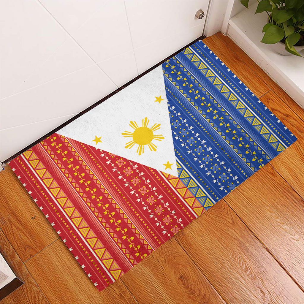 Philippines Sun Rubber Doormat Igorot Tribal Inspiration
