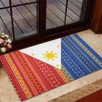 Philippines Sun Rubber Doormat Igorot Tribal Inspiration