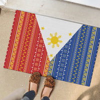Philippines Sun Rubber Doormat Igorot Tribal Inspiration