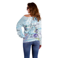 Mental Health Off Shoulder Sweater Healing Is Not Linear - Wonder Print Shop