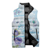 Mental Health Sleeveless Puffer Jacket Healing Is Not Linear - Wonder Print Shop