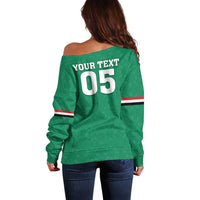 Custom Iraq Football Off Shoulder Sweater Go Champions - Wonder Print Shop