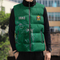 Custom Iraq Football Sleeveless Puffer Jacket Go Champions - Wonder Print Shop