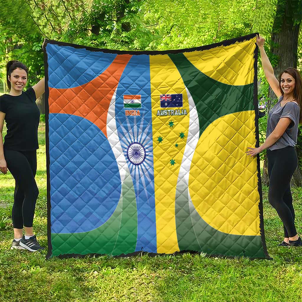 India Vs Australia Cricket Quilt Final Matchup - Wonder Print Shop