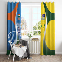 India Vs Australia Cricket Window Curtain Final Matchup - Wonder Print Shop