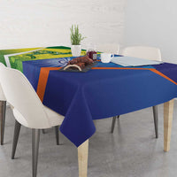 Australia And India Cricket Tablecloth Ashoka Chakra With Aboriginal - Wonder Print Shop