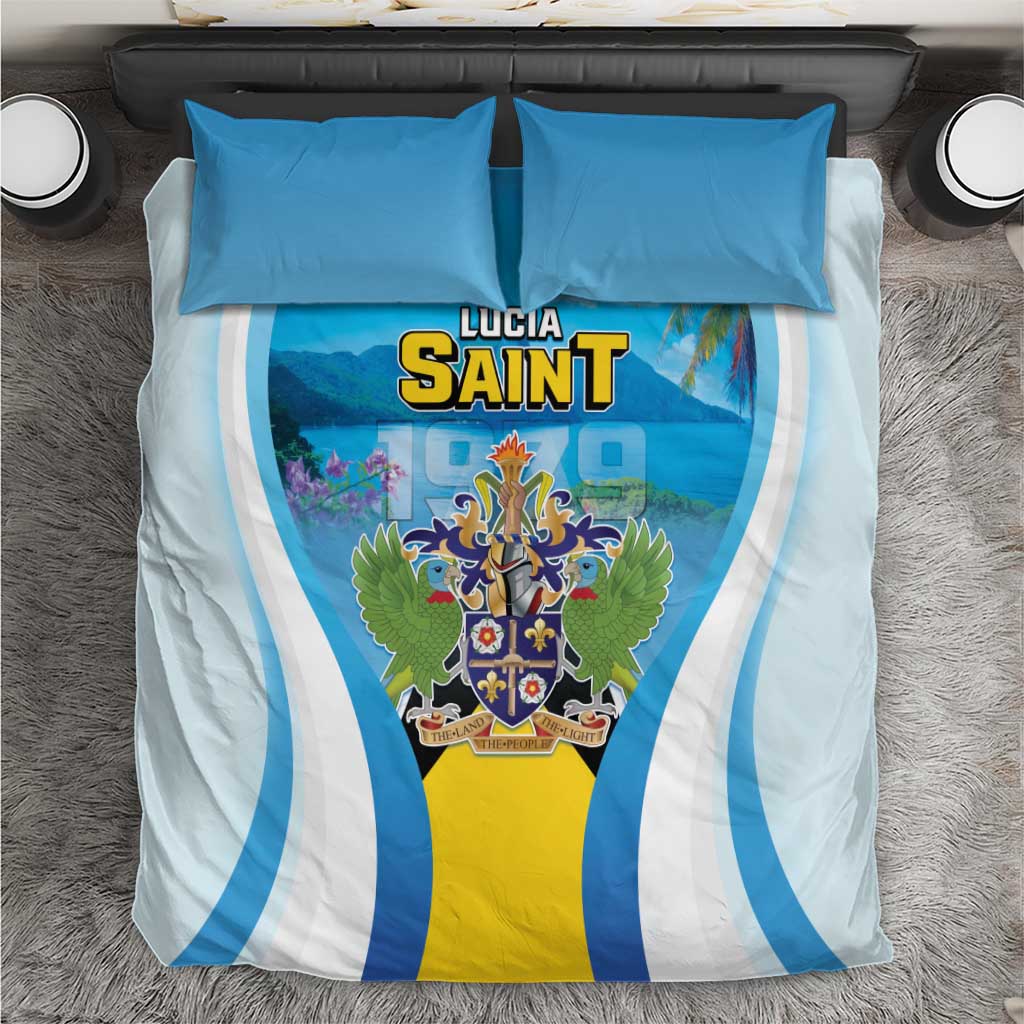 Saint Lucia 1979 Bedding Set Happy Independence Day