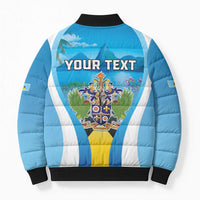 Personalized Saint Lucia 1979 Bomber Puffer Jacket Happy Independence Day