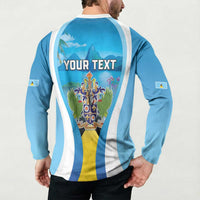 Personalized Saint Lucia 1979 Button Sweatshirt Happy Independence Day