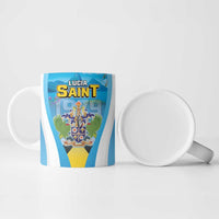 Personalized Saint Lucia 1979 Ceramic Mug Happy Independence Day