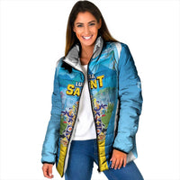 Personalized Saint Lucia 1979 Padded Jacket Happy Independence Day