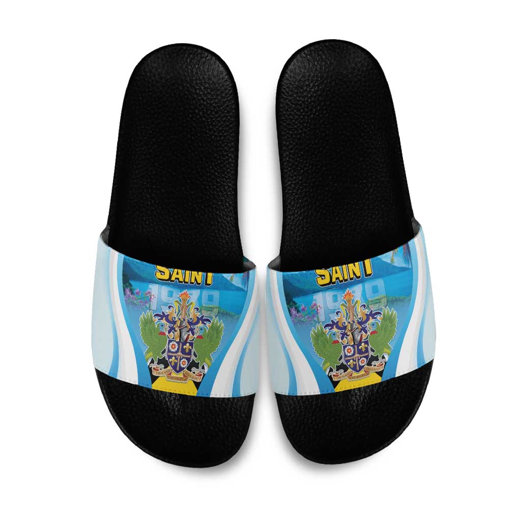 Saint Lucia 1979 Slide Sandals Happy Independence Day