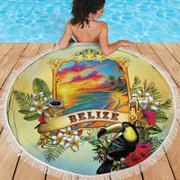 Belize Toucan Beach Blanket Belizean Pride Retro Style