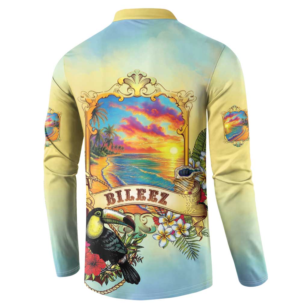 Belize Toucan Button Sweatshirt Belizean Pride Retro Style