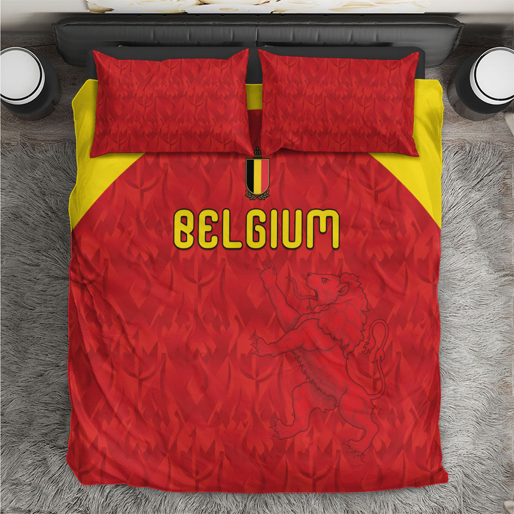 Belgium Football 2026 Bedding Set Belgian Lion Sporty Style