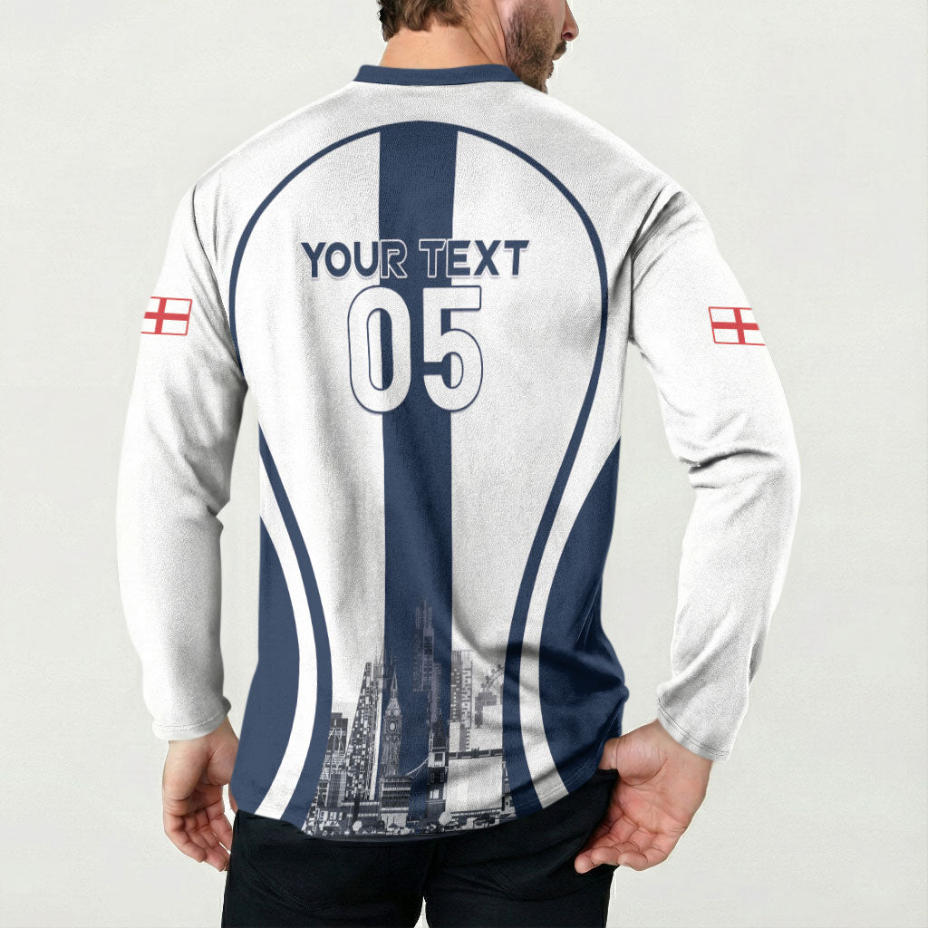 Custom England Football 2026 Button Sweatshirt Three Lions Special Style