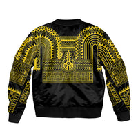 Philippines Filipinos Bomber Jacket Igorot Tribal Pattern Black
