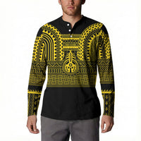 Philippines Filipinos Button Sweatshirt Igorot Tribal Pattern Black