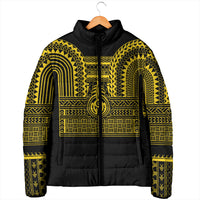 Philippines Filipinos Padded Jacket Igorot Tribal Pattern Black