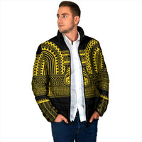 Philippines Filipinos Padded Jacket Igorot Tribal Pattern Black