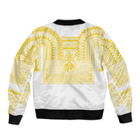 Philippines Filipinos Bomber Jacket Igorot Tribal Pattern White
