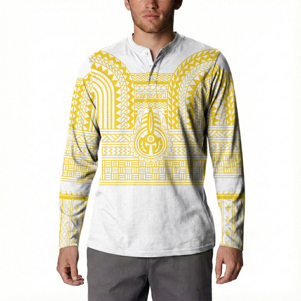 Philippines Filipinos Button Sweatshirt Igorot Tribal Pattern White