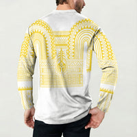 Philippines Filipinos Button Sweatshirt Igorot Tribal Pattern White
