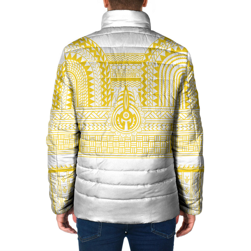 Philippines Filipinos Padded Jacket Igorot Tribal Pattern White