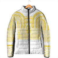 Philippines Filipinos Padded Jacket Igorot Tribal Pattern White