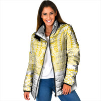 Philippines Filipinos Padded Jacket Igorot Tribal Pattern White