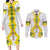 Enkutatash Ethiopia New Year Couples Matching Long Sleeve Bodycon Dress and Long Sleeve Button Shirt Tilet Pattern With Adey Abeba Flowers LT05 - Wonder Print Shop