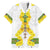 Enkutatash Ethiopia New Year Family Matching Off The Shoulder Long Sleeve Dress and Hawaiian Shirt Tilet Pattern With Adey Abeba Flowers