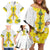 Enkutatash Ethiopia New Year Family Matching Off Shoulder Short Dress and Hawaiian Shirt Tilet Pattern With Adey Abeba Flowers LT05 - Wonder Print Shop