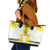 Enkutatash Ethiopia New Year Leather Tote Bag Tilet Pattern With Adey Abeba Flowers LT05 - Wonder Print Shop