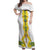 Enkutatash Ethiopia New Year Off Shoulder Maxi Dress Tilet Pattern With Adey Abeba Flowers