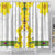 Enkutatash Ethiopia New Year Shower Curtain Tilet Pattern With Adey Abeba Flowers