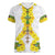 Enkutatash Ethiopia New Year Women V-Neck T-Shirt Tilet Pattern With Adey Abeba Flowers