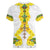 Enkutatash Ethiopia New Year Women V-Neck T-Shirt Tilet Pattern With Adey Abeba Flowers