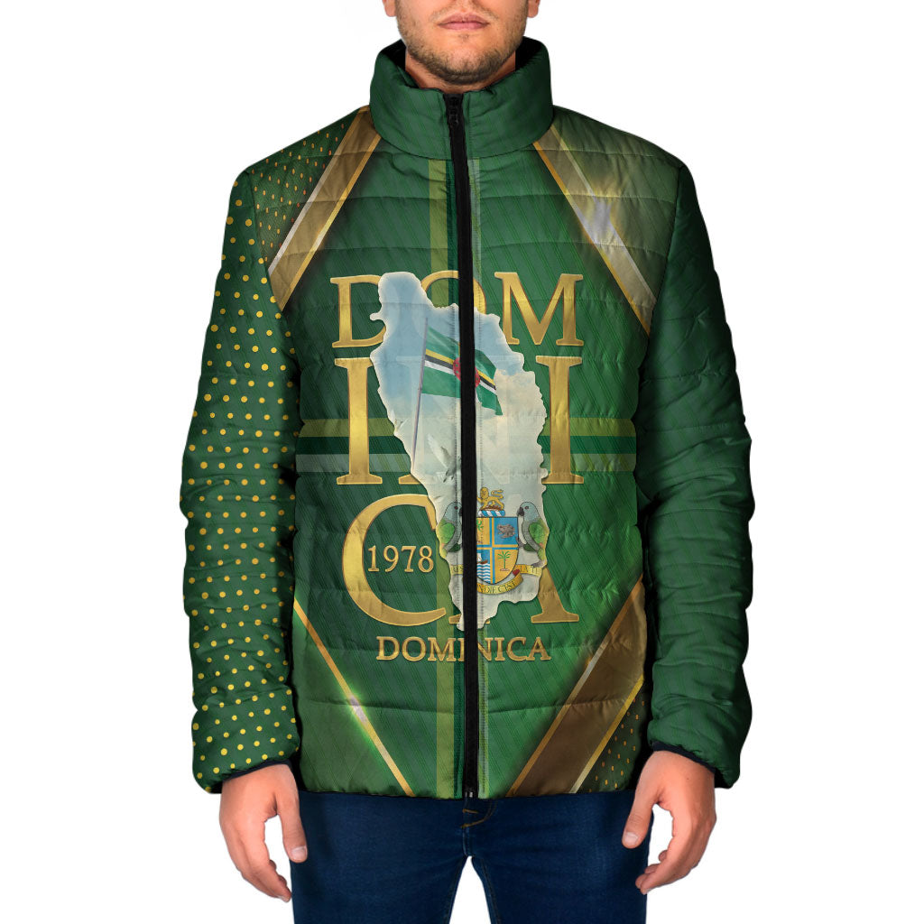 Dominica Independence Day Padded Jacket 47 Years Of Freedom - Wonder Print Shop