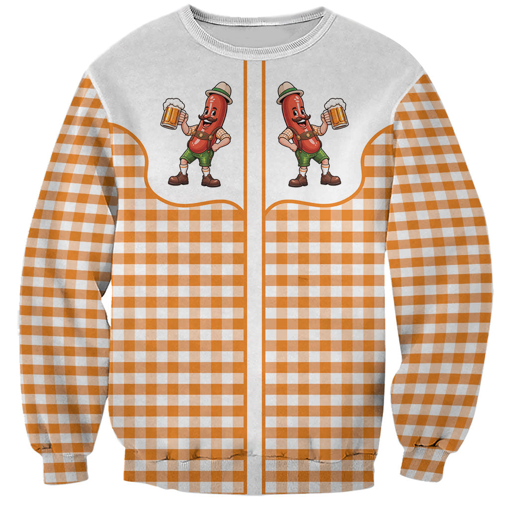 Oktoberfest Funny Sausage Sweatshirt Country Cowboy Style